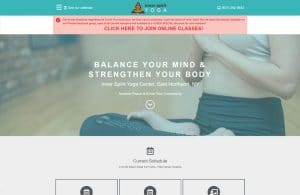 Inner Spirit Yoga website screenshot