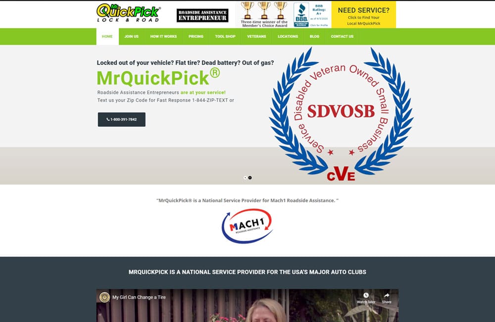 Mr. QuickPick website screenshot
